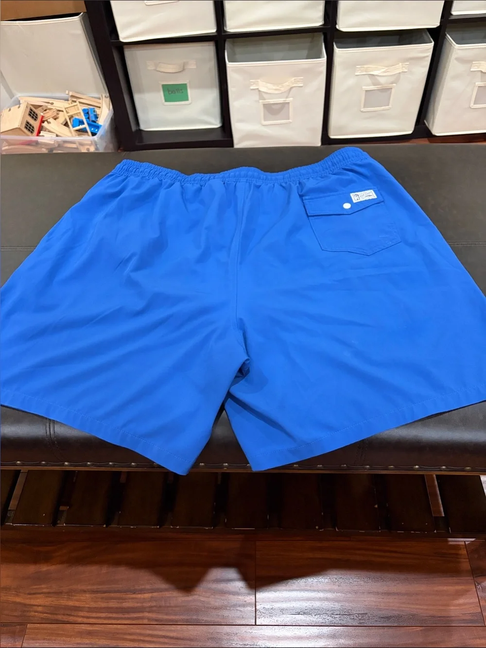 Polo by Ralph Lauren Bright Blue Athletic Swim Shorts with Drawstring